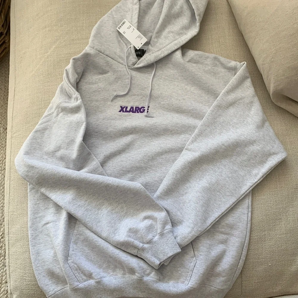 XLARGE STANDARD LOGO PULLOVER HOODED SWEAT-ASH-M - Picture 2 of 7